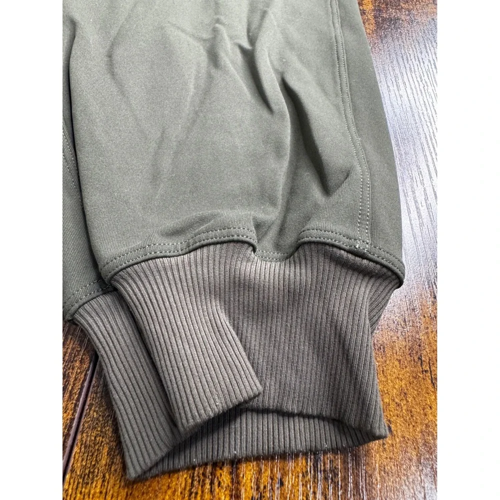 Lululemon On the Fly Jogger Pants Olive Green‎ Drawstring Elastic Waist Women 4